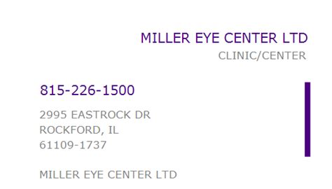 miller eye center npi number.